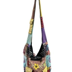 Rising International Multicolor Patchwork Shoulder Bag